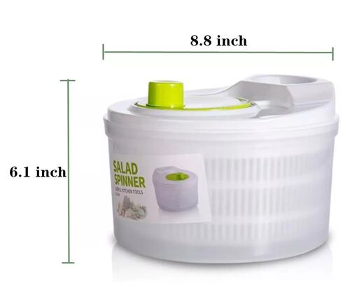 Centrifugador De Lechuga Para Cocina Blanco con Verde 