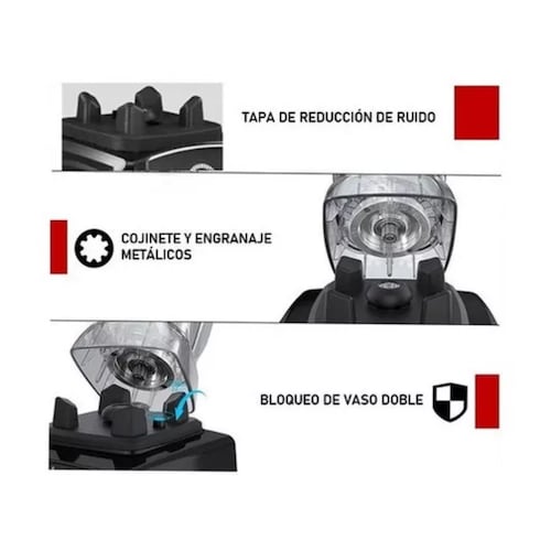 Licuadora Para Cocina Lagom Vaso Irrompible De 2l Bpa Tapa Antiderrame Negro 