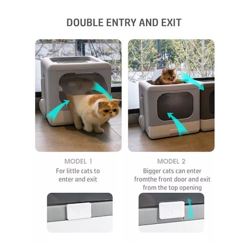 Caja De Arena Plegable Portátil Para Gatos Grande 