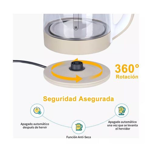 Tetera Electrica Hervidor Eléctrico Jarra Para Café Té 1.8l Blanco