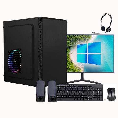 pc Computadora escuela rapida 8gb ram 960gb disco ssd adaptador wifi, Monitor 21.5 FULL HD bocinas regalo