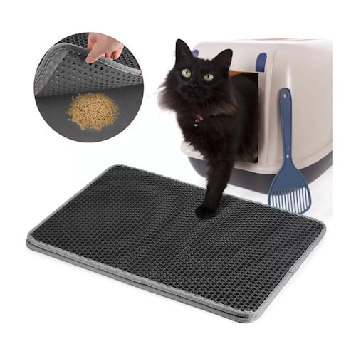 Tapete  Arenero para mascotas Rascadores Para Gatos Negro