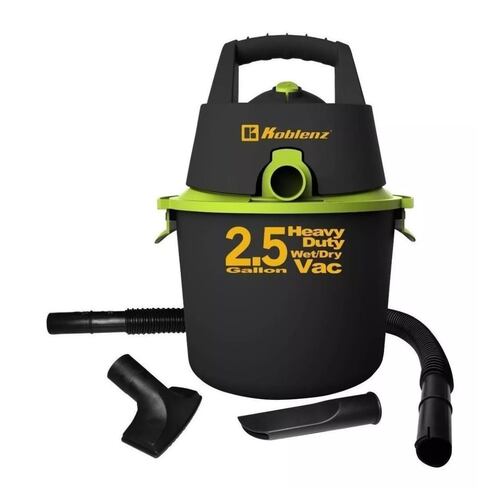 Aspiradora De tacho Koblenz Seco-Mojado WD-2.5K 2.5 gal negra y verde 120V 60Hz