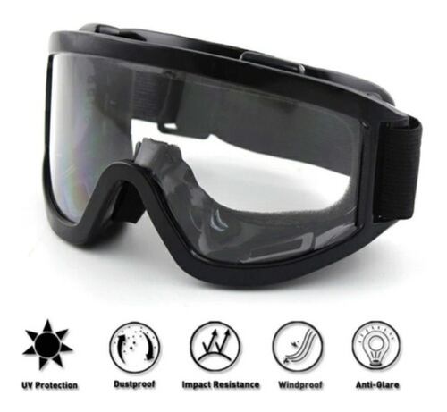 Googles De Protección Anti-quimico  anti-impacto Negros