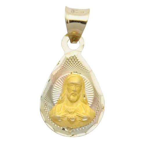 Medalla Sagrado Corazon Oro Florentino 14 K + Obsequio