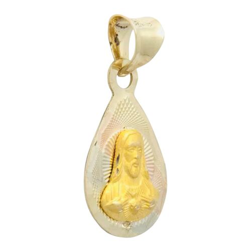 Medalla Sagrado Corazon Oro Florentino 14 K + Obsequio