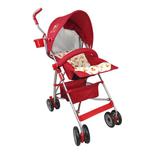 Carriola para Bebe de Baston Compacta,Plegable,Ligera,Reclinable  - Rojo.