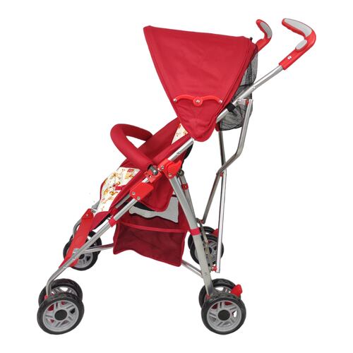 Carriola para Bebe de Baston Compacta,Plegable,Ligera,Reclinable  - Rojo.