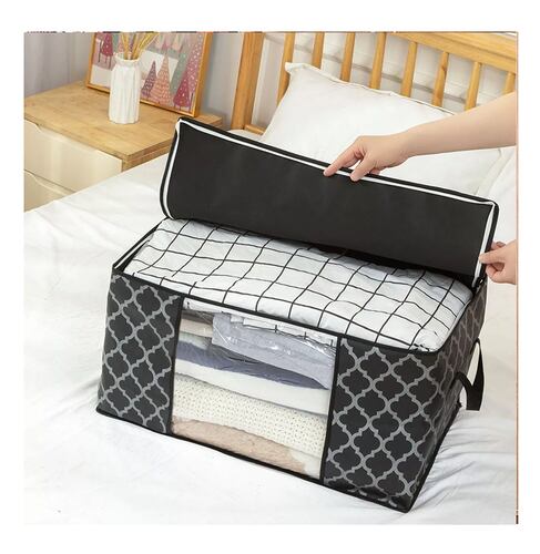 Bolsas Almacenamiento, 6 Piezas Negro con Blanco