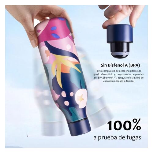 Termo Botella Acero Inoxidable 550 ML Multicolor 
