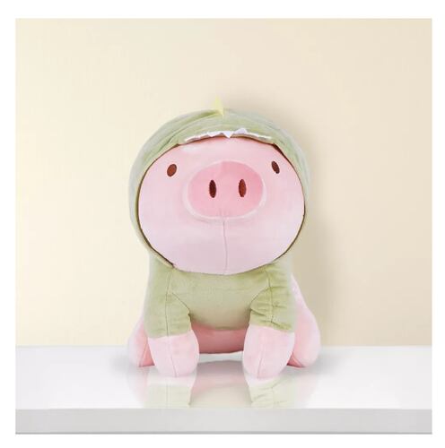 Peluche de Cerdito con disfraz de Puercosaurio