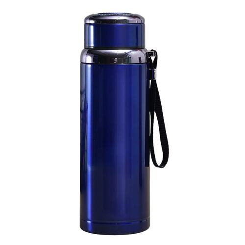 Termo De Acero Inoxidable Portátil  1000 ml plateado