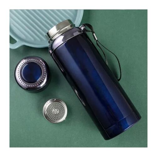 Termo De Acero Inoxidable Portátil  1000 ml plateado