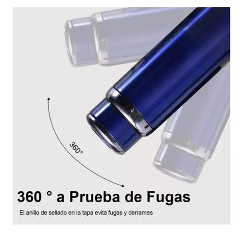 Termo De Acero Inoxidable Portátil  1000 ml plateado