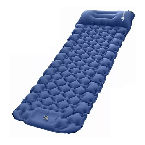 Colchoneta Individual para  Acampar Portátil Azul