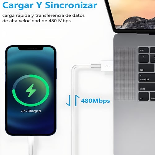Cable De Cargador Usb Para iPhone iPad 1 Metro