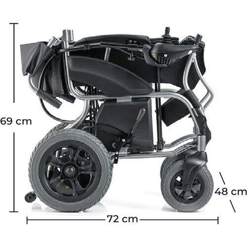 Silla De Ruedas Eléctrica S500 Handy Plegable Cromada HANDY BY HERGOM.