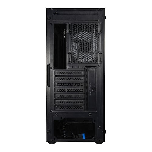 Gabinete Ocelot Gaming POLYGON-E5, ATX, Cristal Templado, incluye 4 Ventiladores, sin Fuente, Negro.