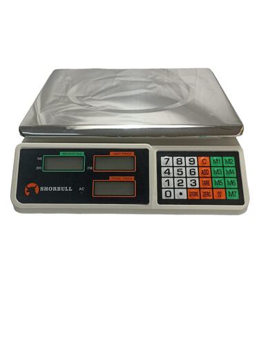 Bascula Comercial Mostrador Digital 40k Aluminio Shorbull.