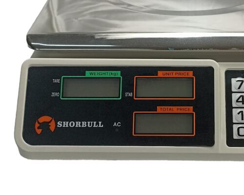 Bascula Comercial Mostrador Digital 40k Aluminio Shorbull.