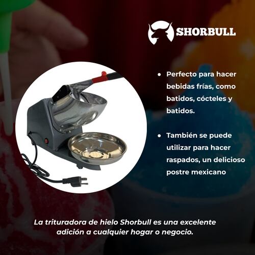 Maquina trituradora Hielo Raspados Rasuradora Shorbull 