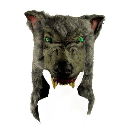 Máscara De Lobo Gray Wolf Helmet Casco Disfraz Halloween Ghoulish Productions