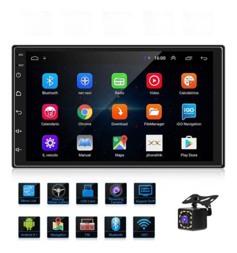 Auto Estéreo   7'' Touch Negro 