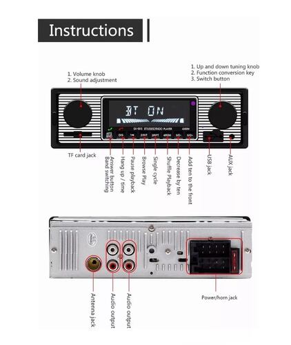 Auto Estereo Bluetooth Manos Libres Música 