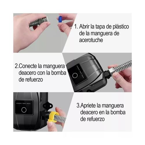Bomba Presurizadora Gran Caudal Manual Y Automático 1/5hp Negra
