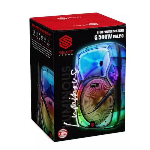 Bocina Bafle Bluetooth Inalambrica Luminous Select Sound Tws 15 Pulgadas
