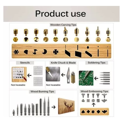 Kit de Soldadura Madera 60w 110v Tallado/grabado 