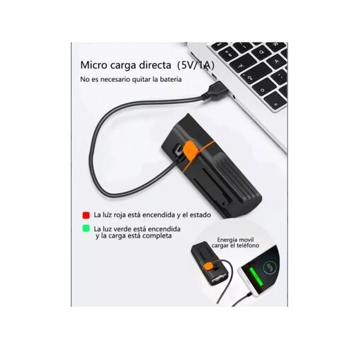 Lámpara Impermeable Para Bicicleta Recargable 1000lm Led 