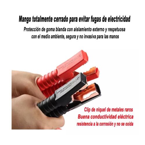 Cables Pasa Corriente 3 M Calibre 4 Awg  2000a Negro 