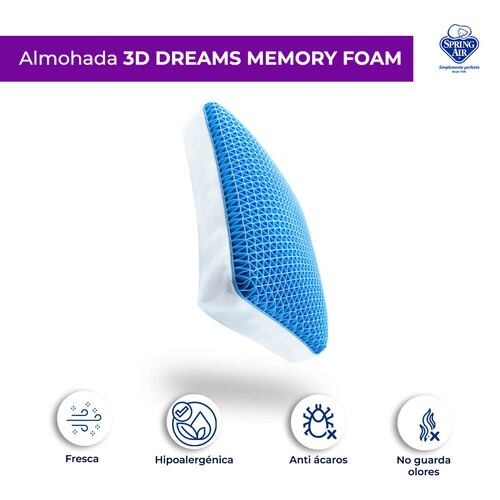 Almohada Memory Foam 3Dreams Estándar, Spring Air 