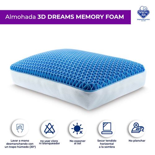 Almohada Memory Foam 3Dreams Estándar, Spring Air 