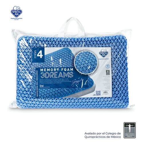 Almohada Memory Foam 3Dreams Estándar, Spring Air 
