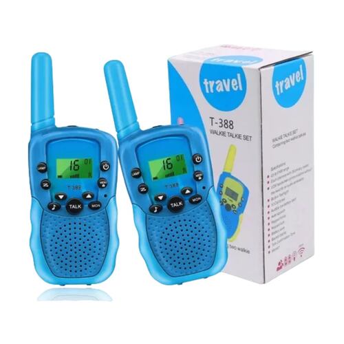 Radio Walkie Talkie Para Niños Con 22 Canales 2 Pcs Azul