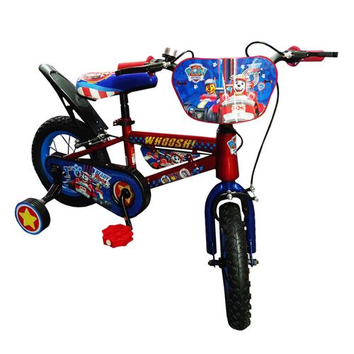 Bicicleta Infantil Para Niños Paw Patrol Rodada 12 Azul.