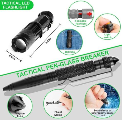 Kit De Supervivencia De Emergencia Para Camping Negro