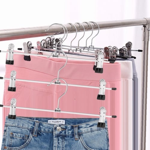 Ganchos de Acero Inoxidable para Pantalón Percha Con Clips 30 Piezas 