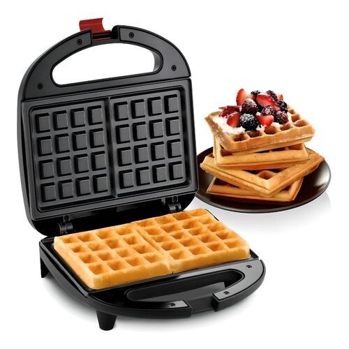 Waflera Eléctrica Pequeña Antiadherente Para 2 Waffles, 110v