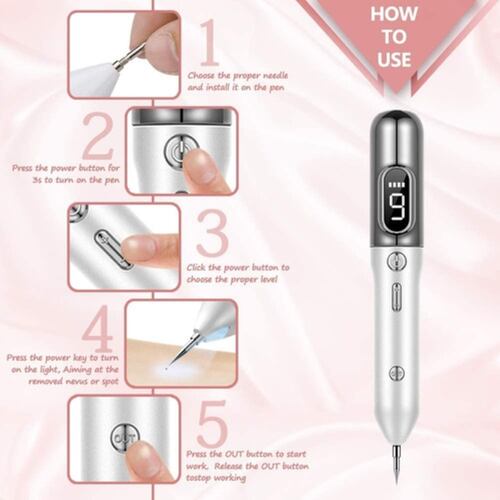 Electrocauterio de  Verrugas, Tatuajes, Pecas Blanco con Gris