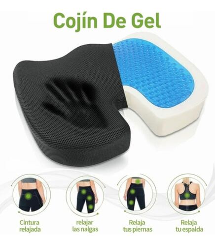 Cojín Para Asiento Para Aliviar El Dolor Negro 