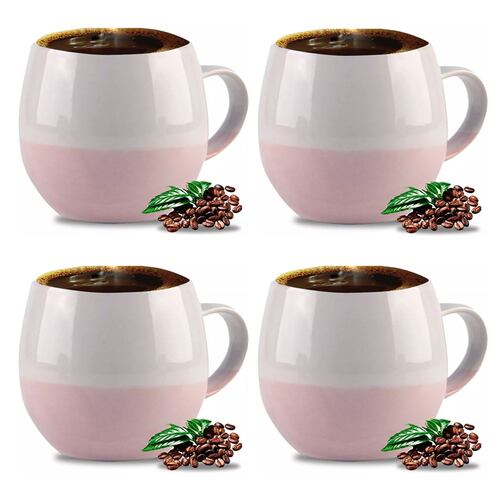 Chefmaker  Set Juego De 4 Tazas Cerámica Moderna 460ml GALA