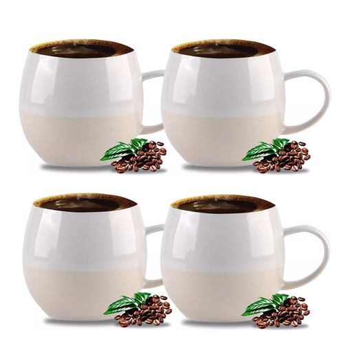 Chefmaker  Set Juego De 4 Tazas Cerámica Moderna 460ml GALA