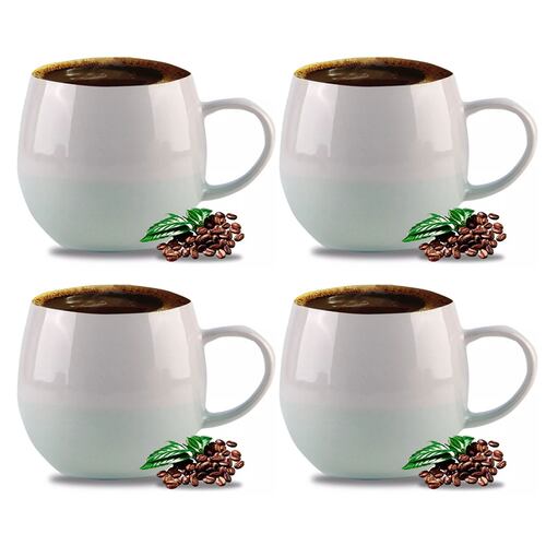 Chefmaker  Set Juego De 4 Tazas Cerámica Moderna 460ml GALA
