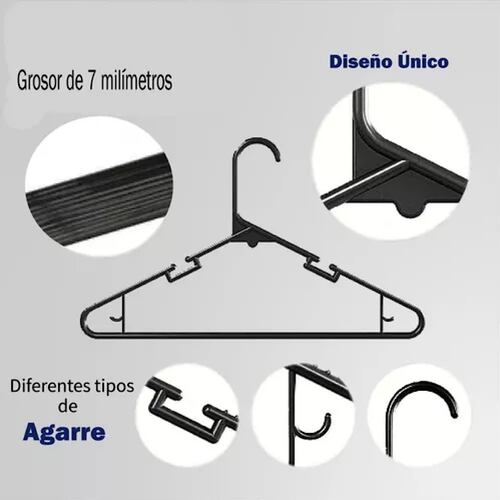 Ganchos Negros 100 Piezas.