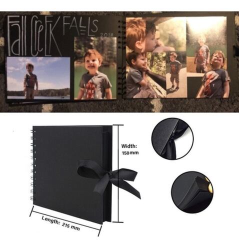 Álbum Fotográfico Para 80 Fotos 1 Pieza Negro 