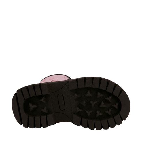 Botín tipo militar de Minnie color rosa, estampado, mod. 1110030