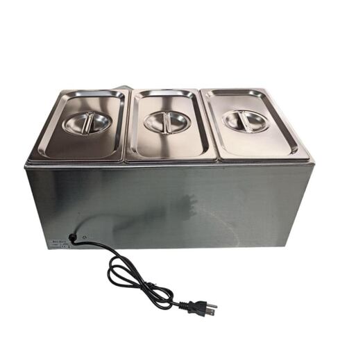 Baño Maria 3 compartimentos con tapa Electrico  Shorbull.